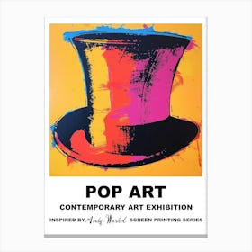 Top Hat Pop Art 3 Canvas Print