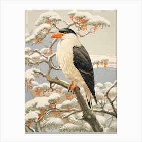 Winter Bird Painting Crested Caracara 4 Canvas Print