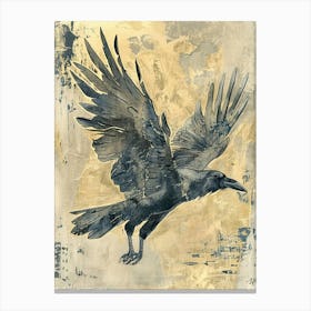 Crow Precisionist Illustration 1 Canvas Print
