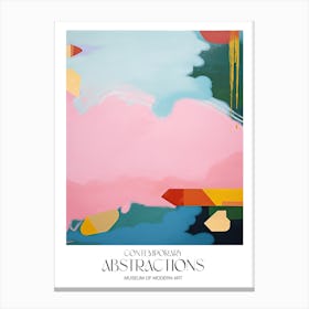 Pink Pop Painting Abstract 1 Exhibition Poster Canvas Print