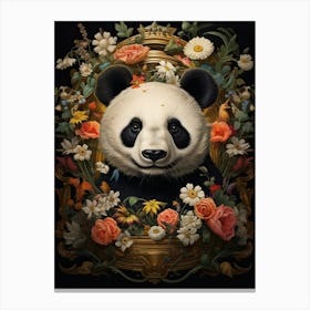 Panda Art In Mural Art Style 3 Canvas Print