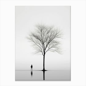 black white landscape Canvas Print