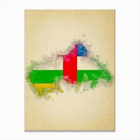 Central African Republic Flag Vintage Canvas Print