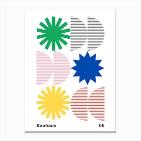 Geometric Bauhaus Poster 6 Canvas Print