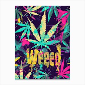 Bold Weed Art Canvas Print