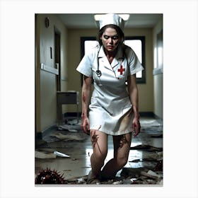 Trouble Sleeping In The Hospital-Call The Night Nurse - Reimagined 7 Canvas Print