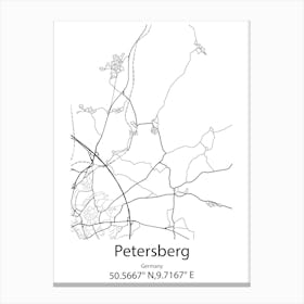 Petersberg,Germany Minimalist Map Canvas Print