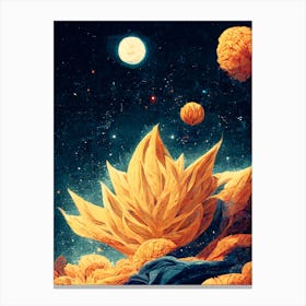 Dragon Ball Songoku Starry Night Galaxy 2 Canvas Print
