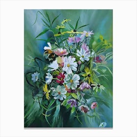 Bouquet of wild flowers Canvas Print