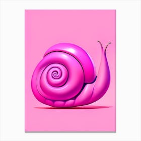 Full Body Snail Pink 2 Pop Art Canvas Print