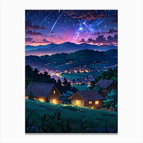 Night Sky Anime aesthetic 52 Canvas Print