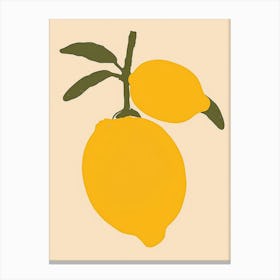 Lemons On A Branch Canvas Print