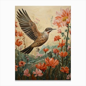 Dunlin Detailed Bird Painting Canvas Print