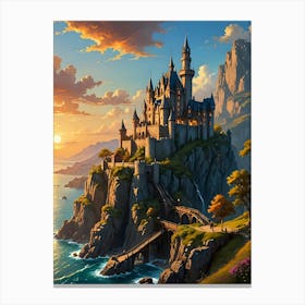 Castle On The Cliff 1 Canvas Print