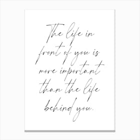 Life Motivational Quote Print Canvas Print