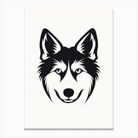 Husky Dog In The Shape Of Canvas Print