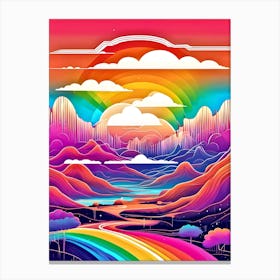 Rainbow Landscape 1 Canvas Print