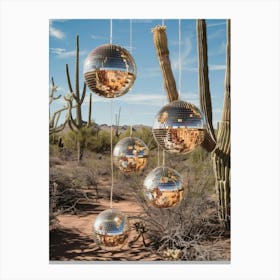 Disco Balls In The Desert 3 Canvas Print