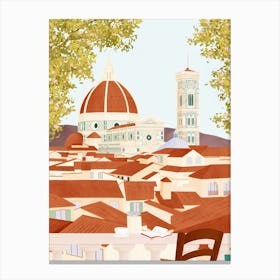 Florence Travel Illustration Print Toile