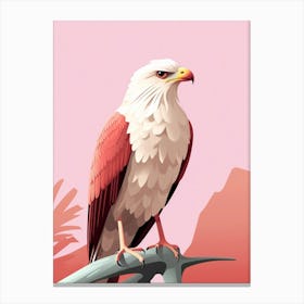 Minimalist Crested Caracara 3 Illustration Canvas Print