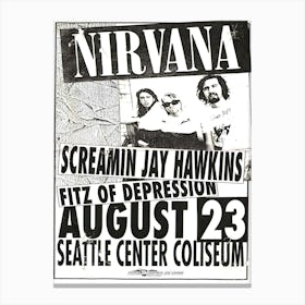 MXP-24.1 Nirvana Seattle Center Coliseum 1992 Poster Canvas Print