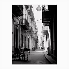 Palermo, Italy, Black And White Photography 2 Canvas Print