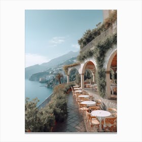 Surreal Amalfi Coast Summer Vintage Photography Canvas Print