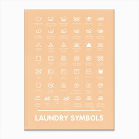 Aesthetic Laundry Symbols Jpg Canvas Print
