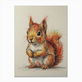 Red Squirrel 4 Canvas Print