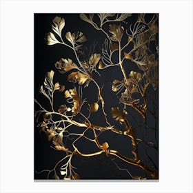 Gold Ginkgo Tree Canvas Print