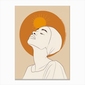 Woman With A Sun 3 Canvas Print