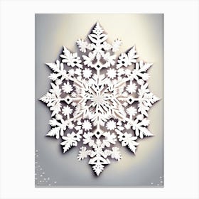 Pattern, Snowflakes, Marker Art 4 Canvas Print