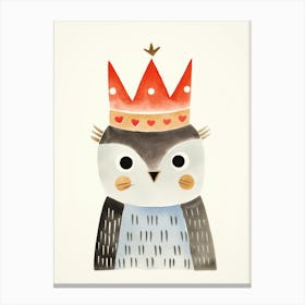 Little Owl 2 Wearing A Crown Canvas Print