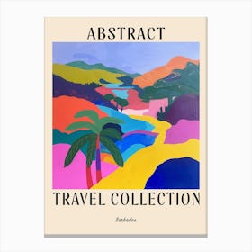 Abstract Travel Collection Poster Barbados 1 Canvas Print