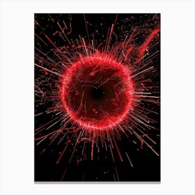 Red Pulsating Star Canvas Print