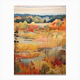Autumn National Park Painting Cuyahoga Valley National Park Ohio Usa 1 Canvas Print