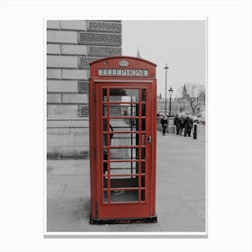 Vintage London Red Phone Box Canvas Print