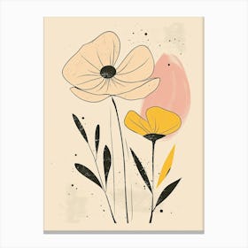 Gwangju Flower Market Boho Minimalist Style Canvas Print