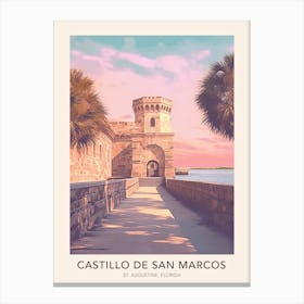 Castillo De San Marcos St Augustine 2 Travel Poster Canvas Print