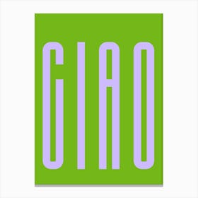 CIAO purple/green Canvas Print