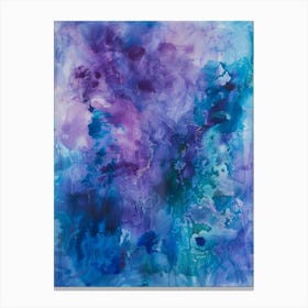 Purple And Blue Abstract Painting Canvas Print