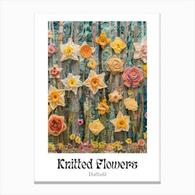 Knitted Flowers Daffodil  7 Canvas Print