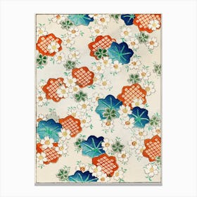 Floral Pattern From Bijutsu Sekai, Watanabe Seitei Canvas Print