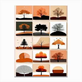 Autumn Collage, Autumn Collection Canvas Print