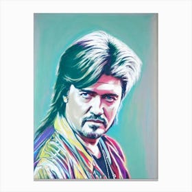 Billy Ray Cyrus Colourful Illustration Canvas Print