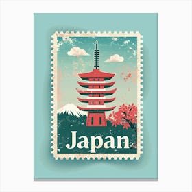 Japan Stamp Canvas Print