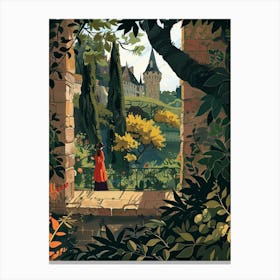 In The Garden Château De Chenonceau Gardens France 1 Canvas Print