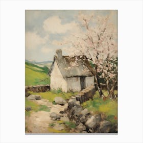Small Cottage Impasto Painting 6 Canvas Print