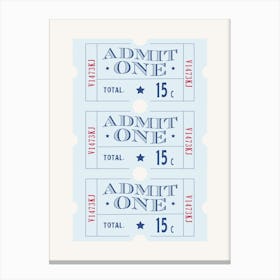 Admi Tickets Canvas Print