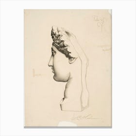 Female Head (1886), Pekka Halonen Canvas Print